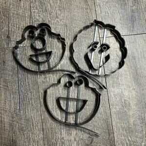 3 Williams Sonoma Sesame Street, Cookie Monster, Elmo, Big Bird Pancake Molds